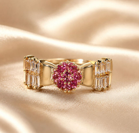 Ruby Bloom Adjustable Ring