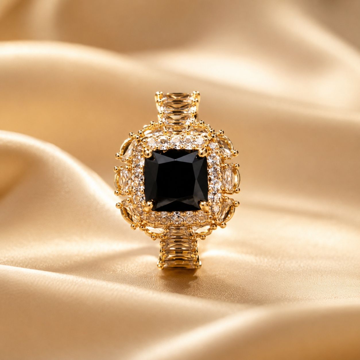 Midnight Royale Adjustable Ring