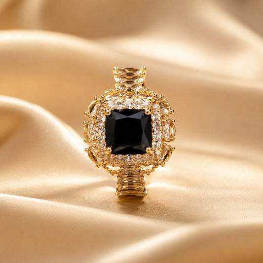 Midnight Royale Adjustable Ring